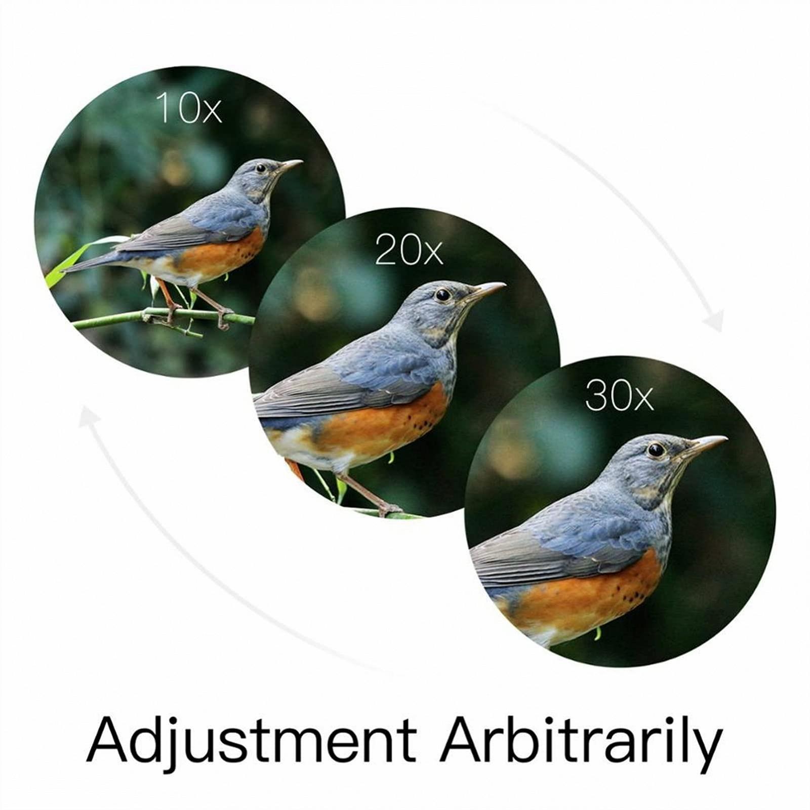 Монокуляр Portable 10-30x50 HD монокуляром з треногою та серветкою для очищення лінзи, Супер Зум, Одноручний низьке світлове бачення, фото №3