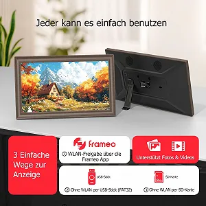 Цифровая фоторамка Frameo 15.6 Inch 1920 x 1080P FHD IPS Touchscreen 64 GB Auto Rotation Wi-Fi synthetic.ua - Фото 1