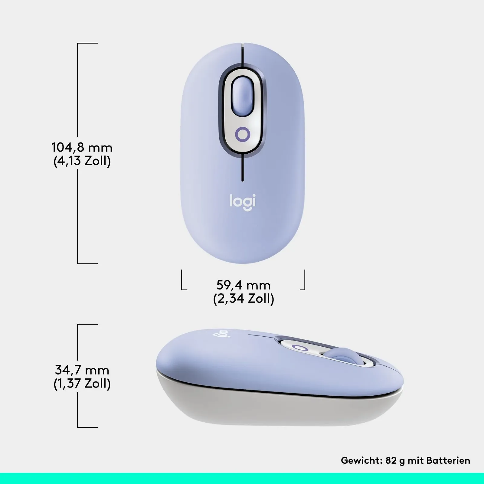 Мышь Logitech POP Беспроводная Bluetooth Фиолетовый, фото №7