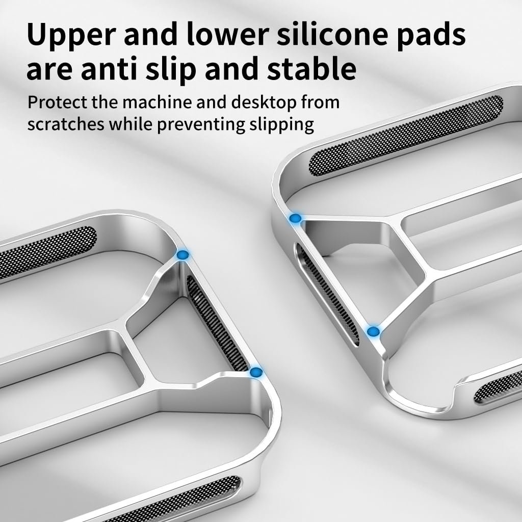 Настольная подставка для Mac Mini M4/M4 Pro 2024, алюминиевая охлаждающая подставка для Mac Mini, настольная подставка-радиатор, пылезащитное основание, фото №6 Настольная подставка для Mac Mini M4/M4 Pro 2024, алюминиевая охлаждающая подставка для Mac Mini, настольная подставка-радиатор, пылезащитное основание, фото №6
