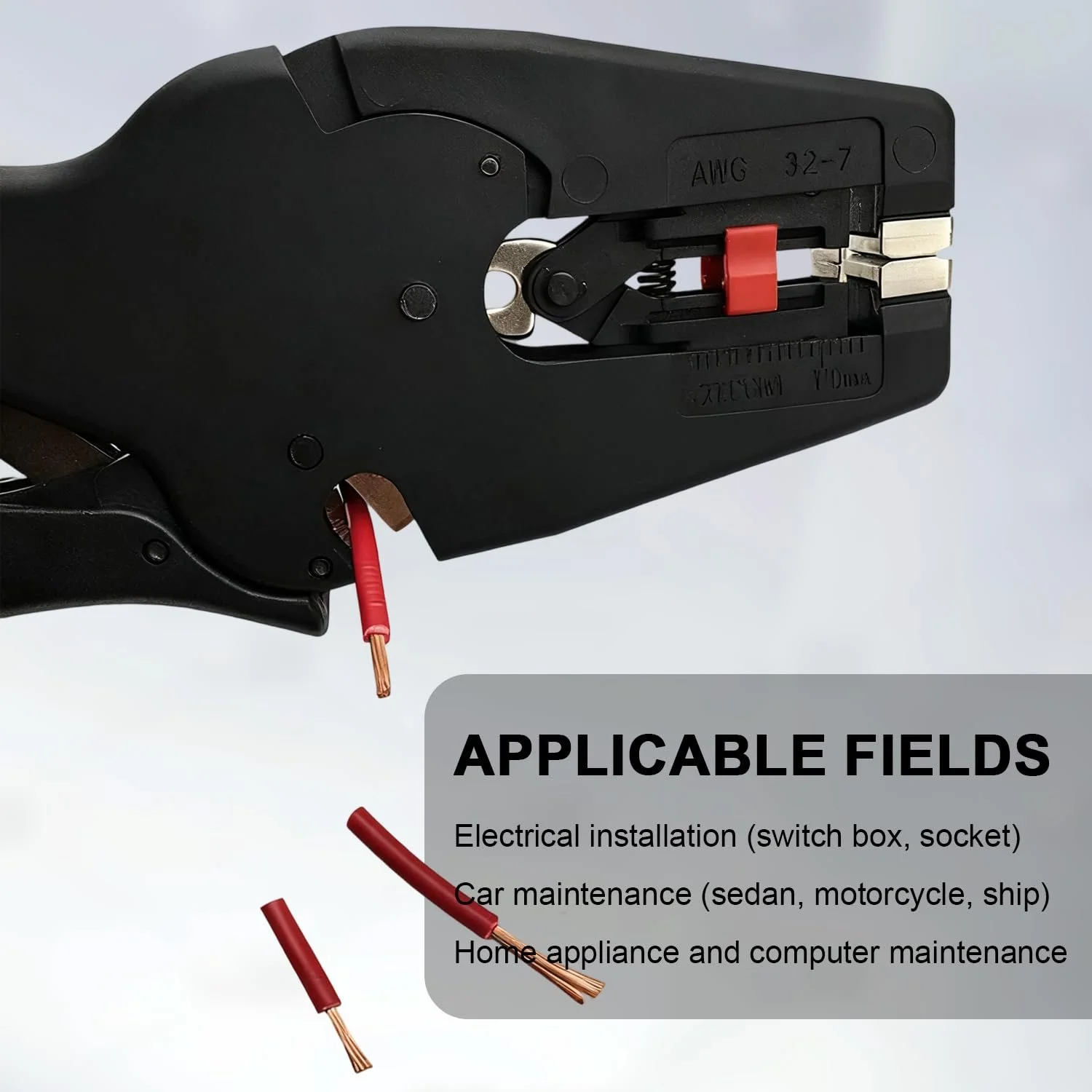 Саморегулирующийся стриппер для кабеля 0.03-16 мм² (AWG 32-7) с функцией автоматической зачистки и резки, фото №5