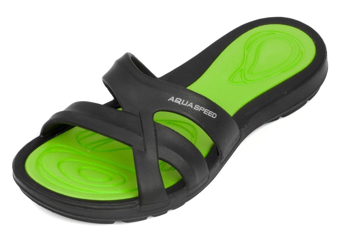 Шлепанцы Aqua Speed PANAMA 6594 черный, зеленый 41, фото №2