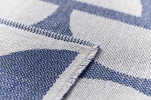 Плед Бавовняний David Fussenegger Ronda 'Halbkreise' 130 x 160 см Морський synthetic.ua - Фото 1