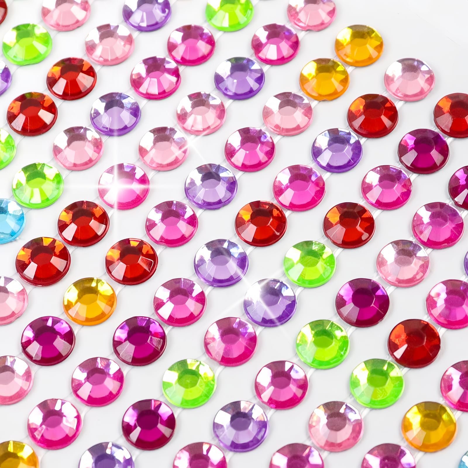 Стразы самоклеящиеся 3120 штук, 12 листов, для лица, макияжа, ногтей, фестивалей, фото №2