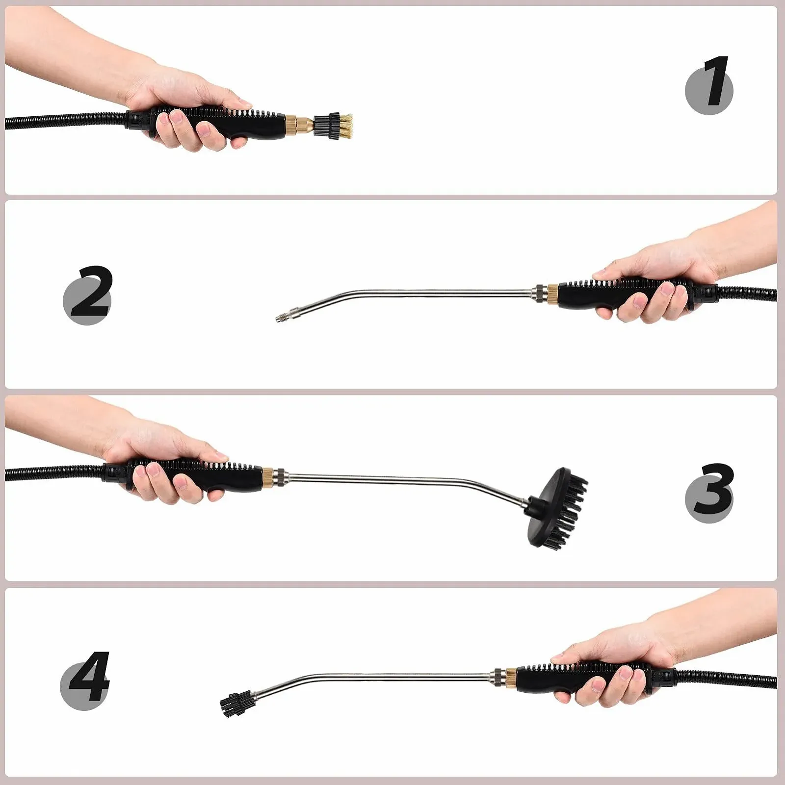 Пароочисник ADWOLT ручний 2500 Вт 3 Бар білий, фото №5