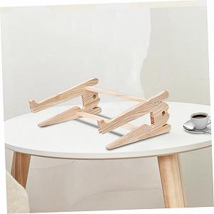 Подставка для ноутбука деревянная Veemoon, эргономичная, с функцией рассеивания тепла, стабильная, компактная, двойная настольная подставка для игр, видео и офиса synthetic.ua - Фото 1