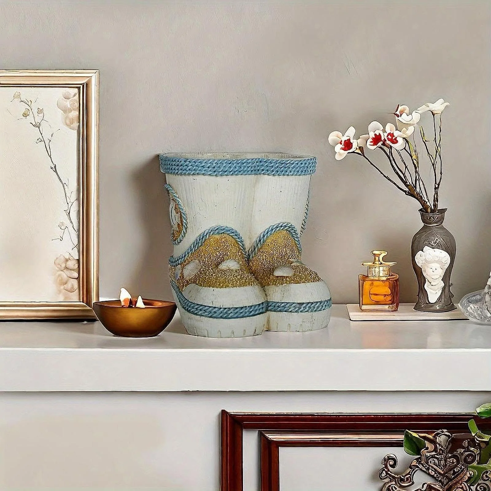 Квітковий горщик у формі човна Декор для дому, фото №4