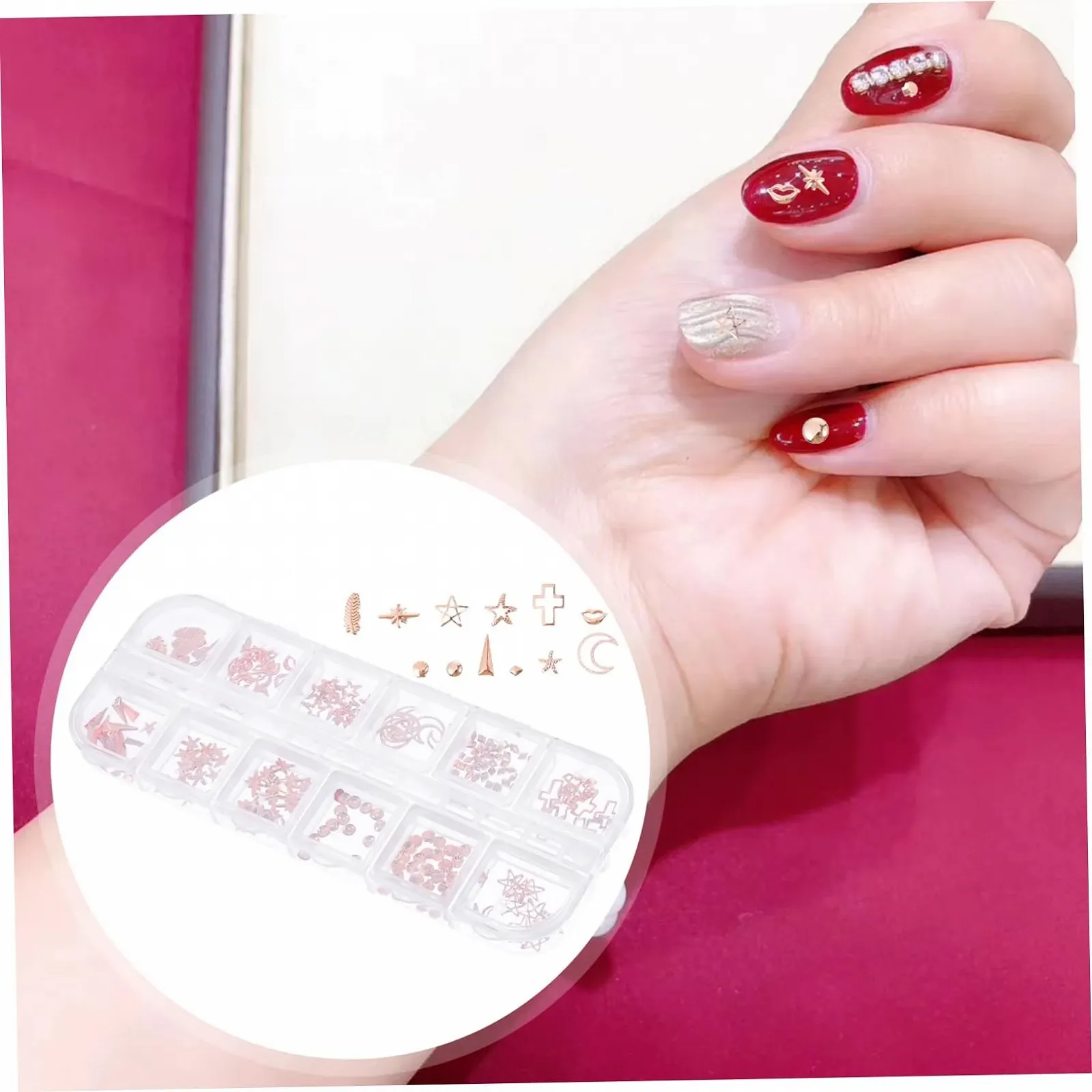 Прикраси Блискучі різнокольорові прикраси для творчого манікюру для дівчат та свят, фото №5