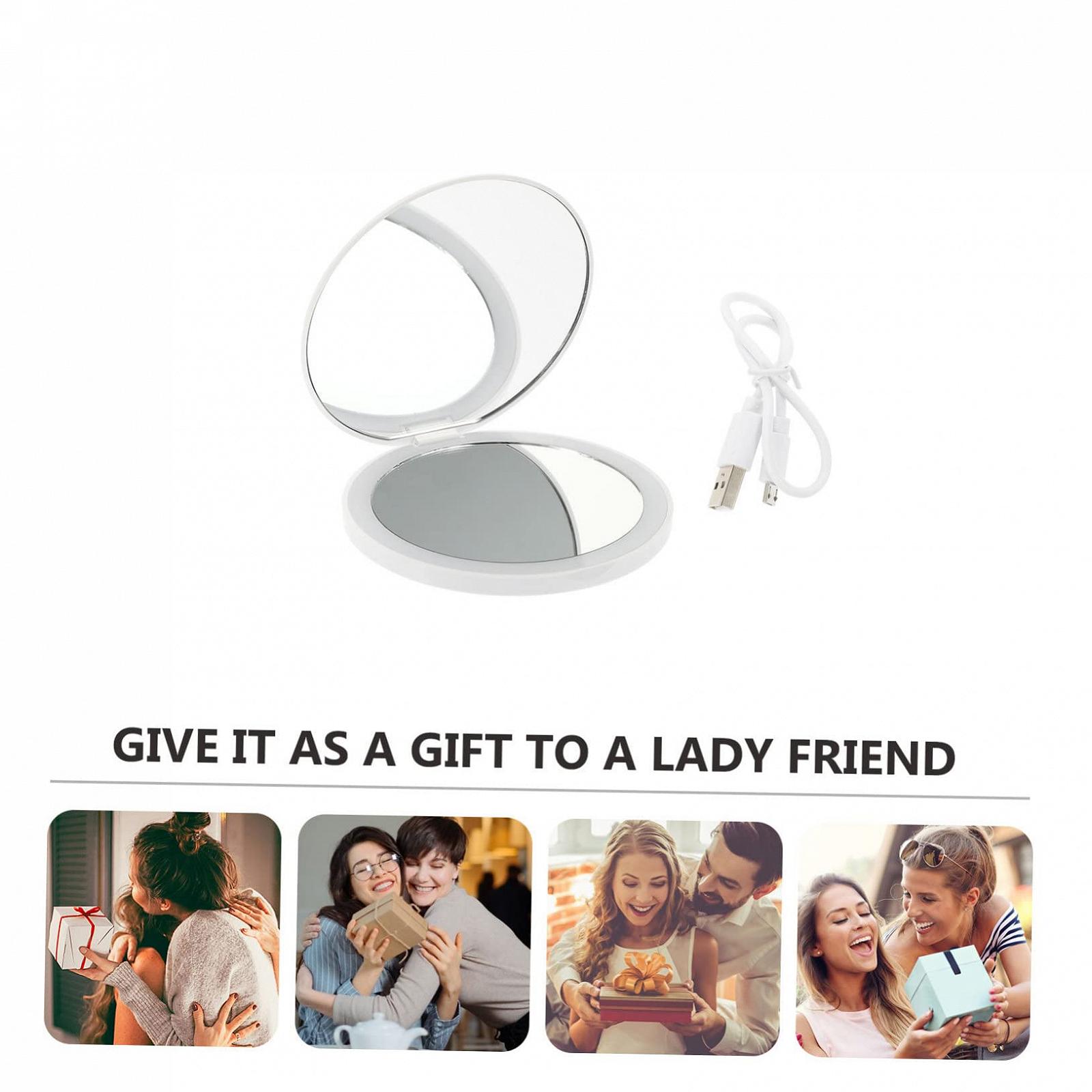 Зеркало Schminkspiegel Handspiegel С подсветкой Abs Портативное Белого цвета, фото №3 Зеркало Schminkspiegel Handspiegel С подсветкой Abs Портативное Белого цвета, фото №3