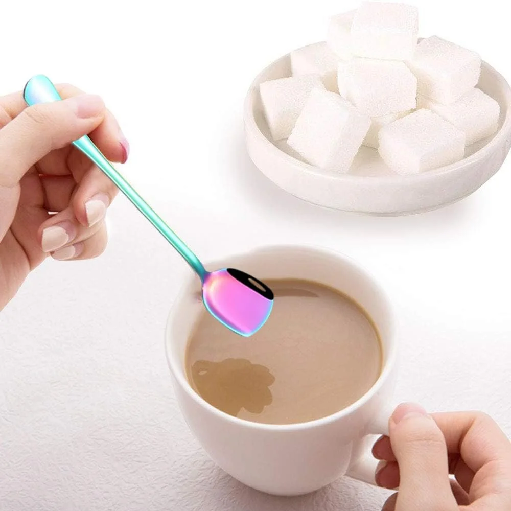 Ложка для лате макіато з нержавіючої сталі 18.7 см, набір 6 шт, фото №6