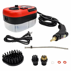 Ручний пароочисник 2500 Вт 1200 мл 3 бар 6 швидкостей Червоний - Фото 1