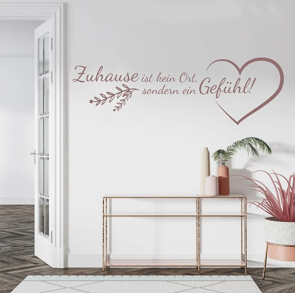 Наклейка на стіну tjapalo a33 Home is Not a Place but a Feeling темно-сіра 140 x 49 см, фото №5