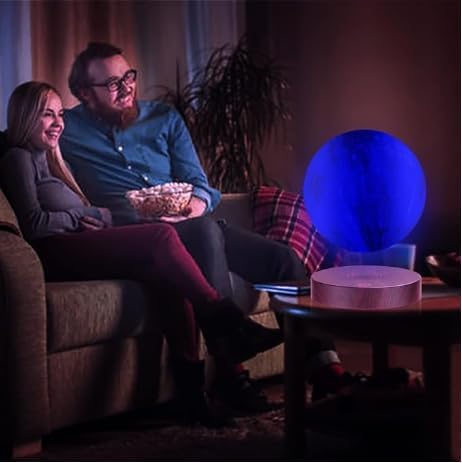 Лампа Vnemofey Floating Moon Lamp 16 цветов Galaxy реалистичная технология магнитной левитации вращение и подвиг, фото №5