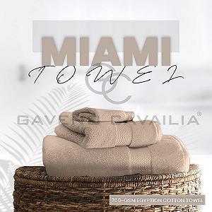 Набір рушників GC GAVENO CAVAILIA Miami 700gsm 100% бавовна Egyptian Mocha Набір із 2 шт. synthetic.ua - Фото 1