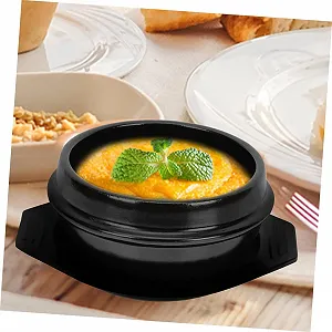 Каструля-сотейник TOYANDONA Керамічна з термостійкою підставкою для бібімбапу synthetic.ua - Фото 1