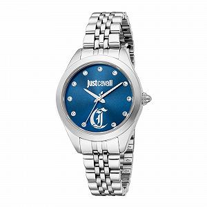 Годинник жіночий Just Cavalli JC1L309M0045 Кварцовий Аналоговий з ремінцем з нержавіючої сталі, темно-синій - Фото 1