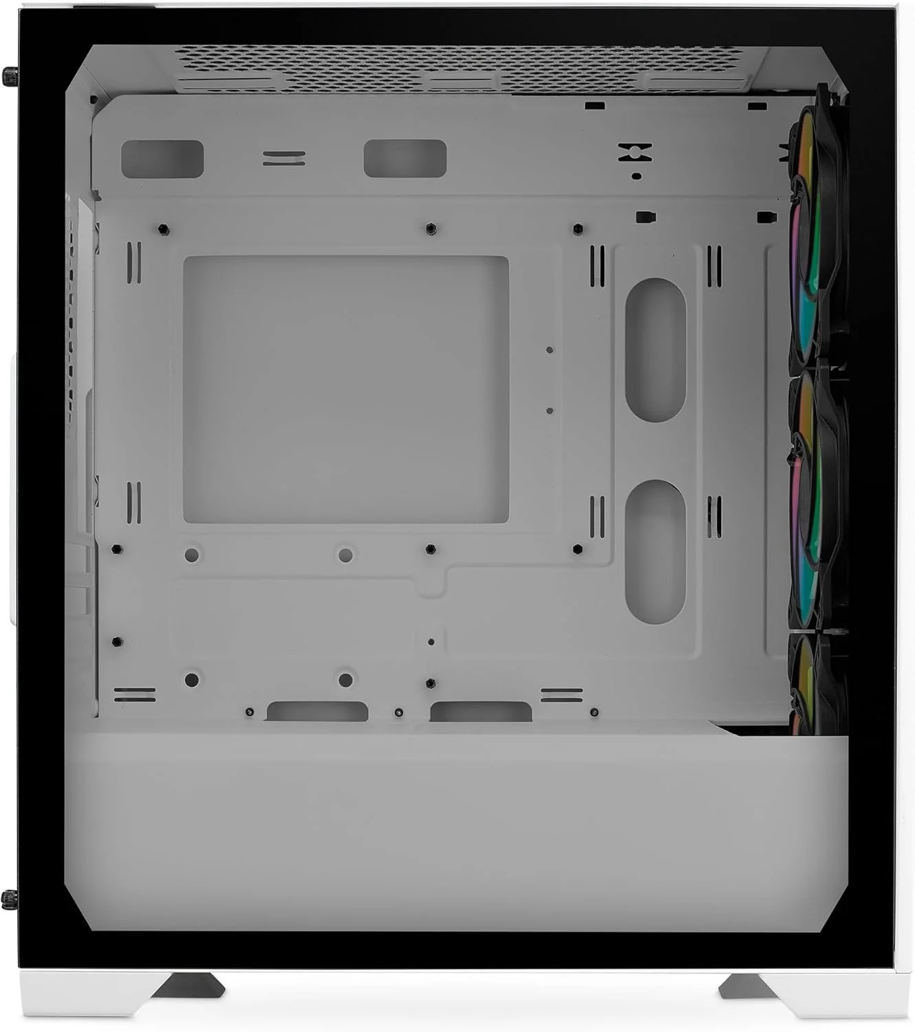 Корпус Cooler Master Elite 301 ARGB White  / Micro-ATX / Mini-ITX / 3x120mm ARGB / Glass / USB Type-C, фото №6