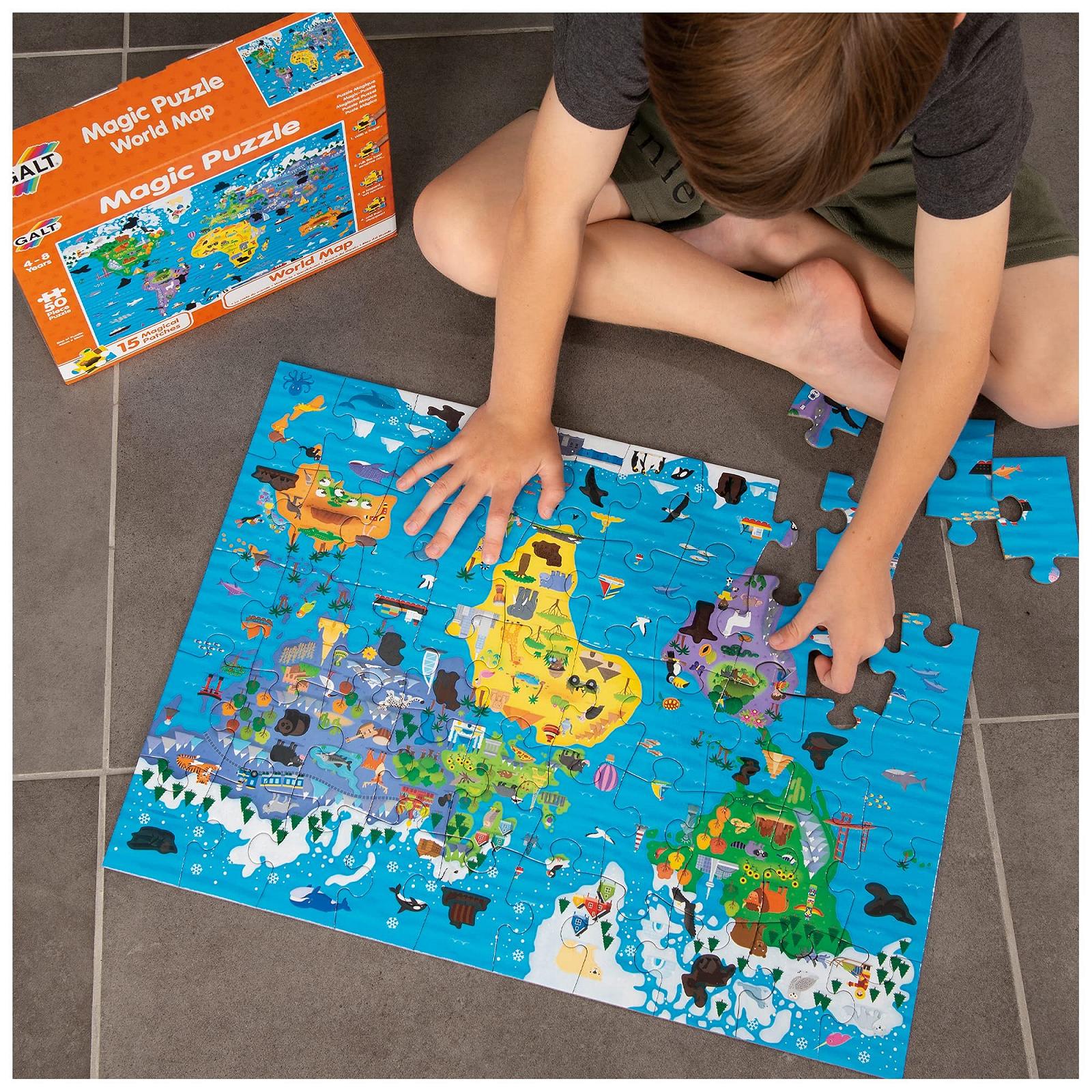 Пазл Galt Magic Puzzle World Map 50 деталей 4-8 лет, фото №3 Пазл Galt Magic Puzzle World Map 50 деталей 4-8 лет, фото №3