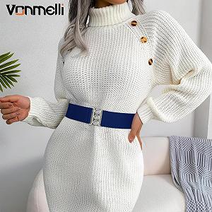 Женский широкий эластичный пояс VONMELLI - эластичный пояс, пояс для платья synthetic.ua - Фото 1