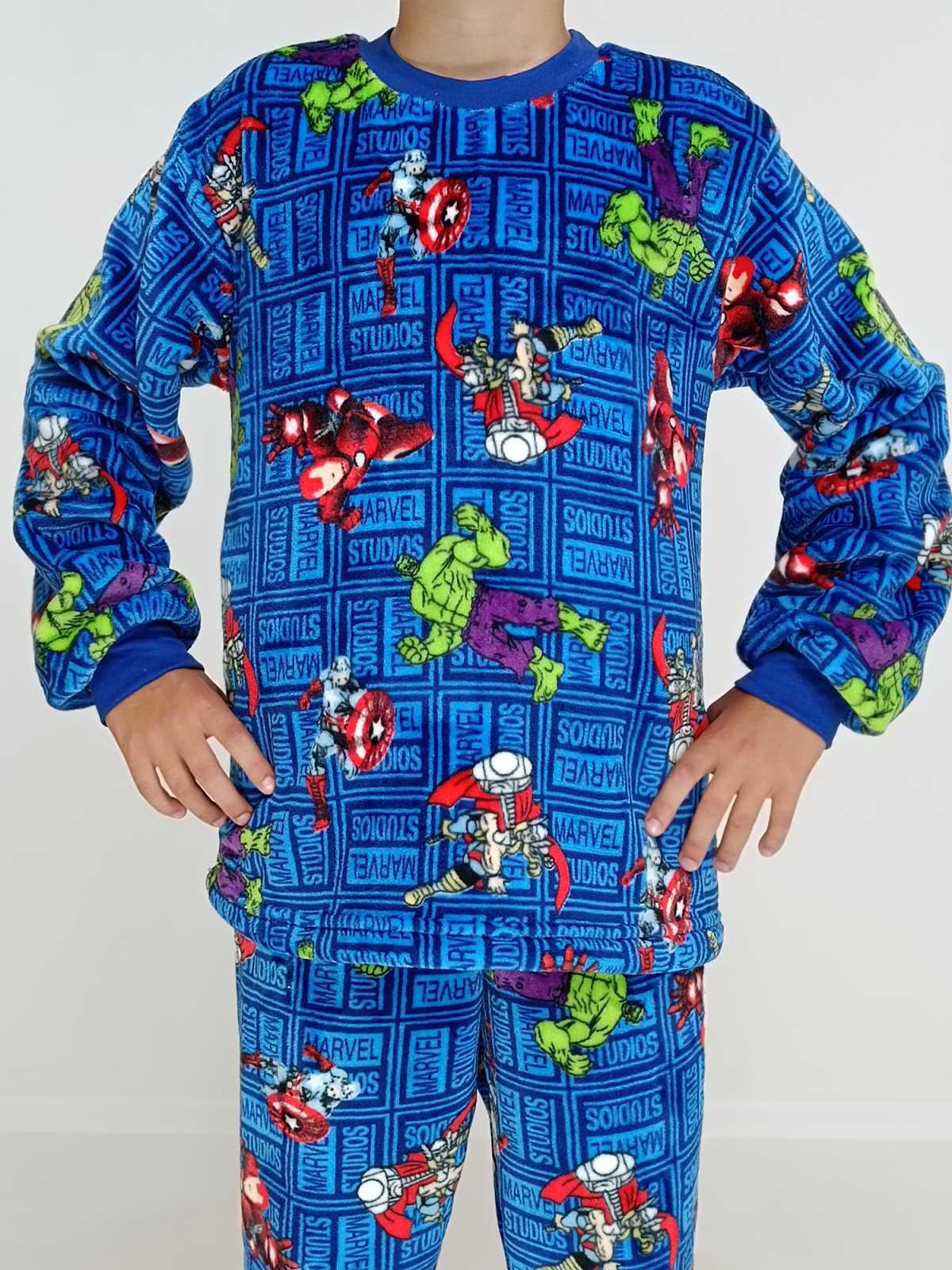 Пижама детская зимняя Triko Супергерои 134 см Синий (88537450-1), фото №2