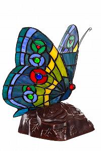 Настільна лампа Mosaic Style Figurine Butterfly Motif Glass - Фото 1