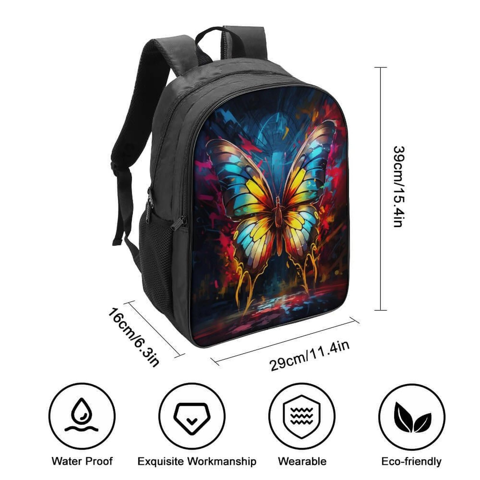 Ранець FPAKAKIIE Butterfly 40x28x16см, фото №2