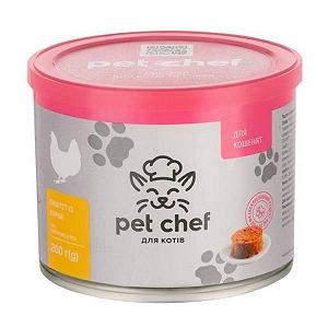Влажный корм для котят Pet Chef мясной паштет 200 г с курицей 4820255190075 - Фото 1