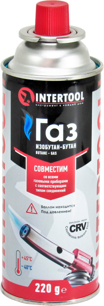 Балон газовий 220г. (Intertool) GS-0022, фото №1 Балон газовий 220г. (Intertool) GS-0022, фото №1