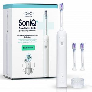 Електрична звукова зубна щітка ZENT SoniQ+ 2-в-1 60° Rotation 5 режимів IPX7 White - Фото 1