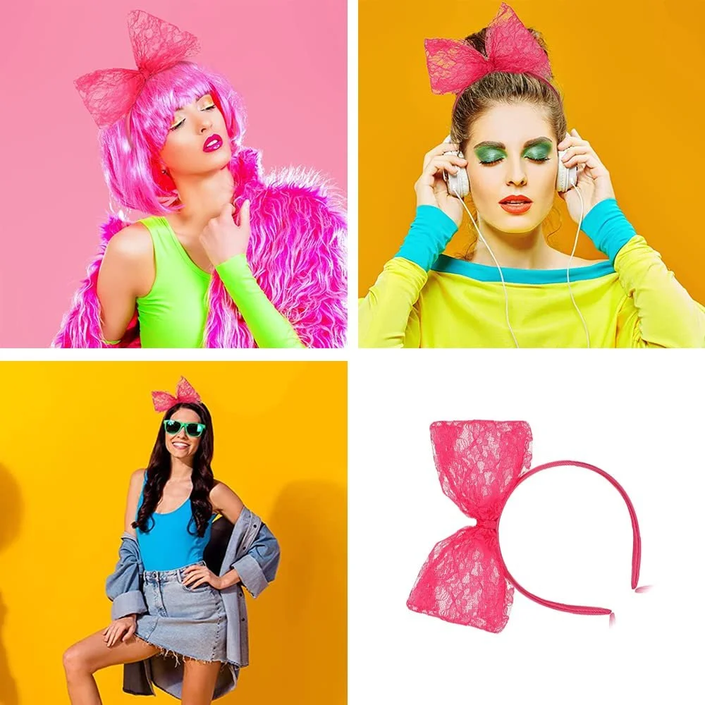 Неонова мереживна Обруч на голову Ретро, фото №7