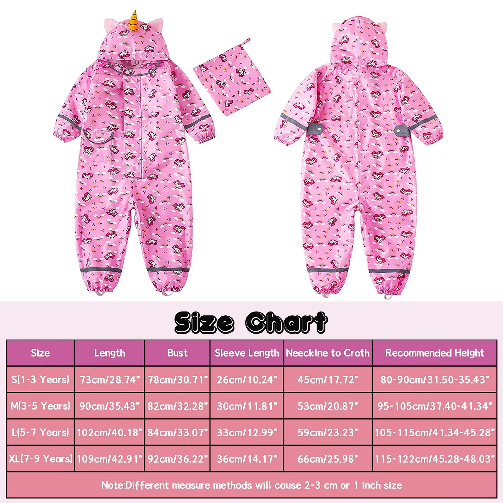 Дощовик Дитячий для дівчаток, дихаючий, водонепроникний, з капюшоном, фото №6