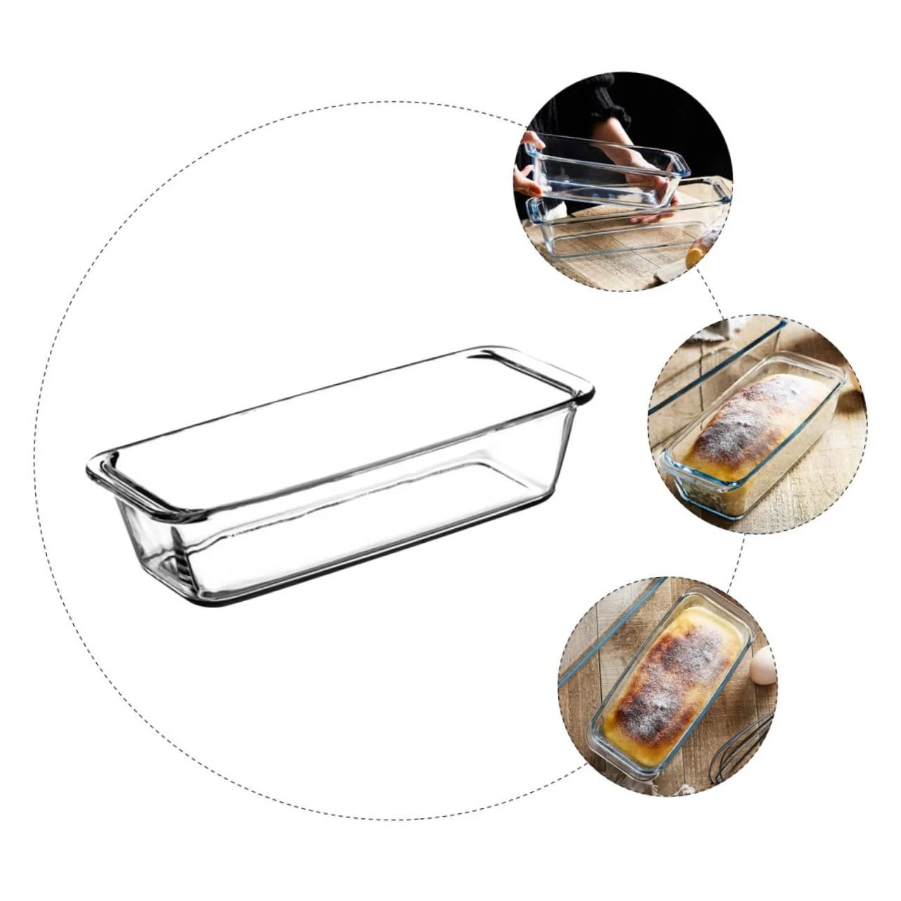 Форма для запекания VILLCASE прямоугольная термостойкое закаленное стекло, фото №9