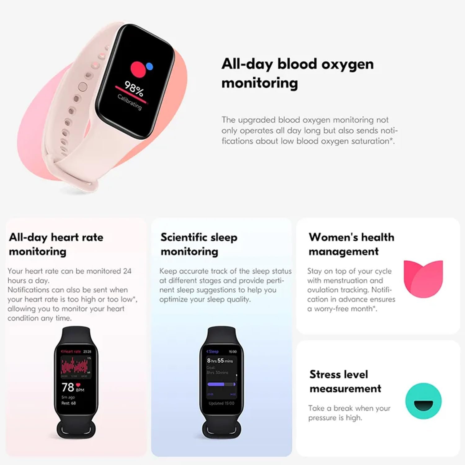 Фитнес-браслет Xiaomi Smart Band 8 Active, 1,45-дюймовый LCD-дисплей, фото №5