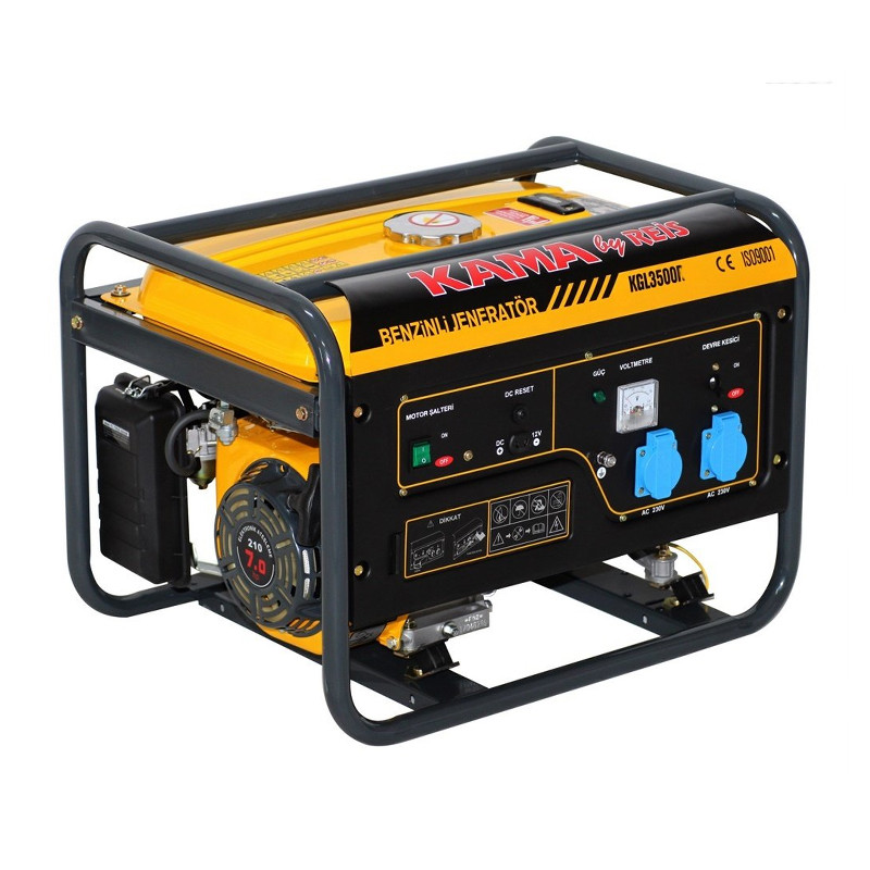 Генератор бензиновий KGL3500C однофазний 230V 50Hz 3.5KVA, об'єм 15л, фото №1