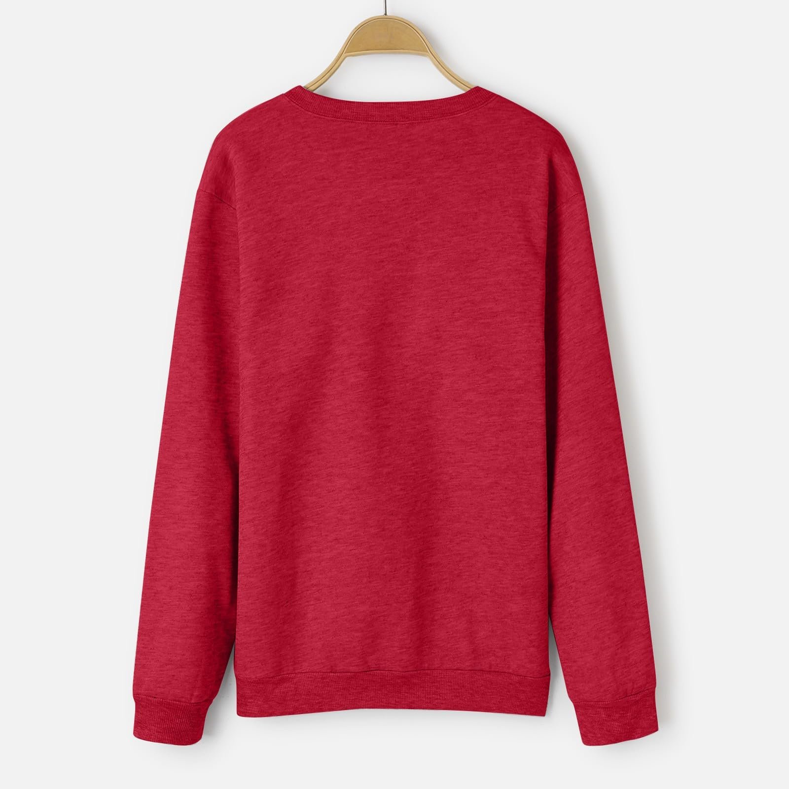 Женский Рождественский Свитшот Generisch, Длинный Рукав, Повседневный Пуловер с Буквенным Принтом, Легкий Свитшот, Семейный Комплект 2025, фото №2