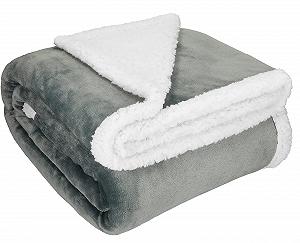 Покривало Фланель Betz Verona Luxury Sherpa Cuddly XXL Пухнаста Тепла для дивану 150 x 200 см Срібно-сіра - Фото 1