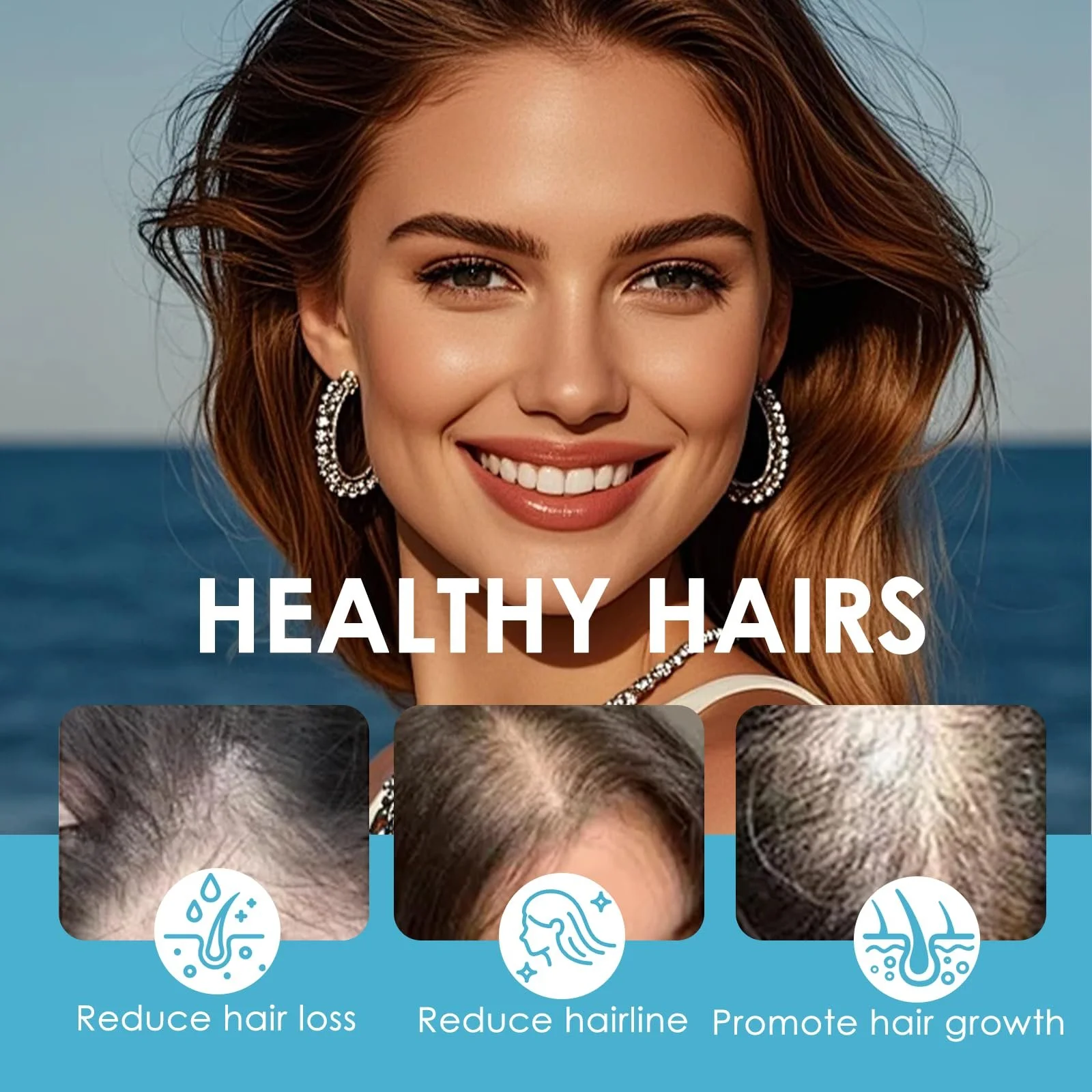 Сироватка для росту волосся 60 мл, проти випадіння волосся для жінок і чоловіків, фото №6