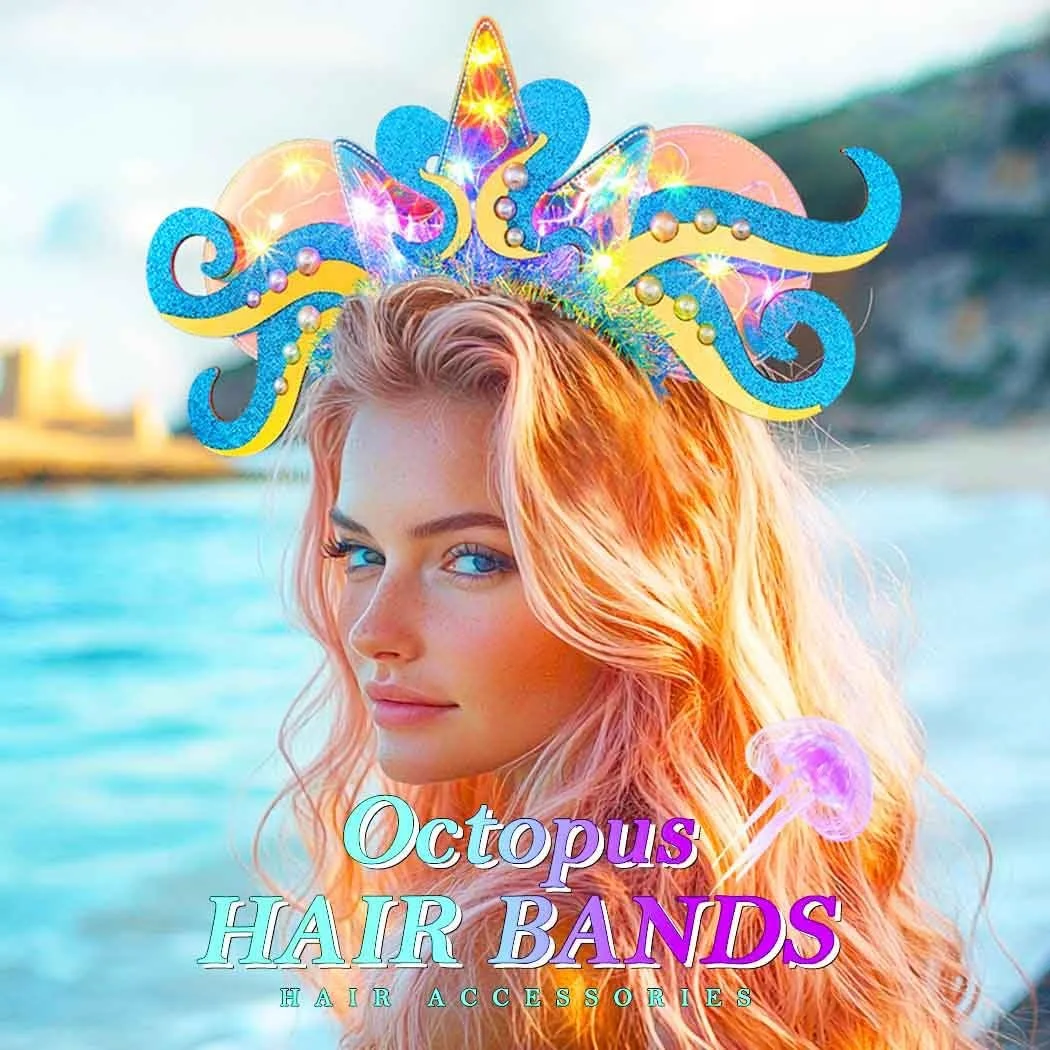Обруч для волос Luminous Octopus, Блестящий, фото №3 Обруч для волос Luminous Octopus, Блестящий, фото №3