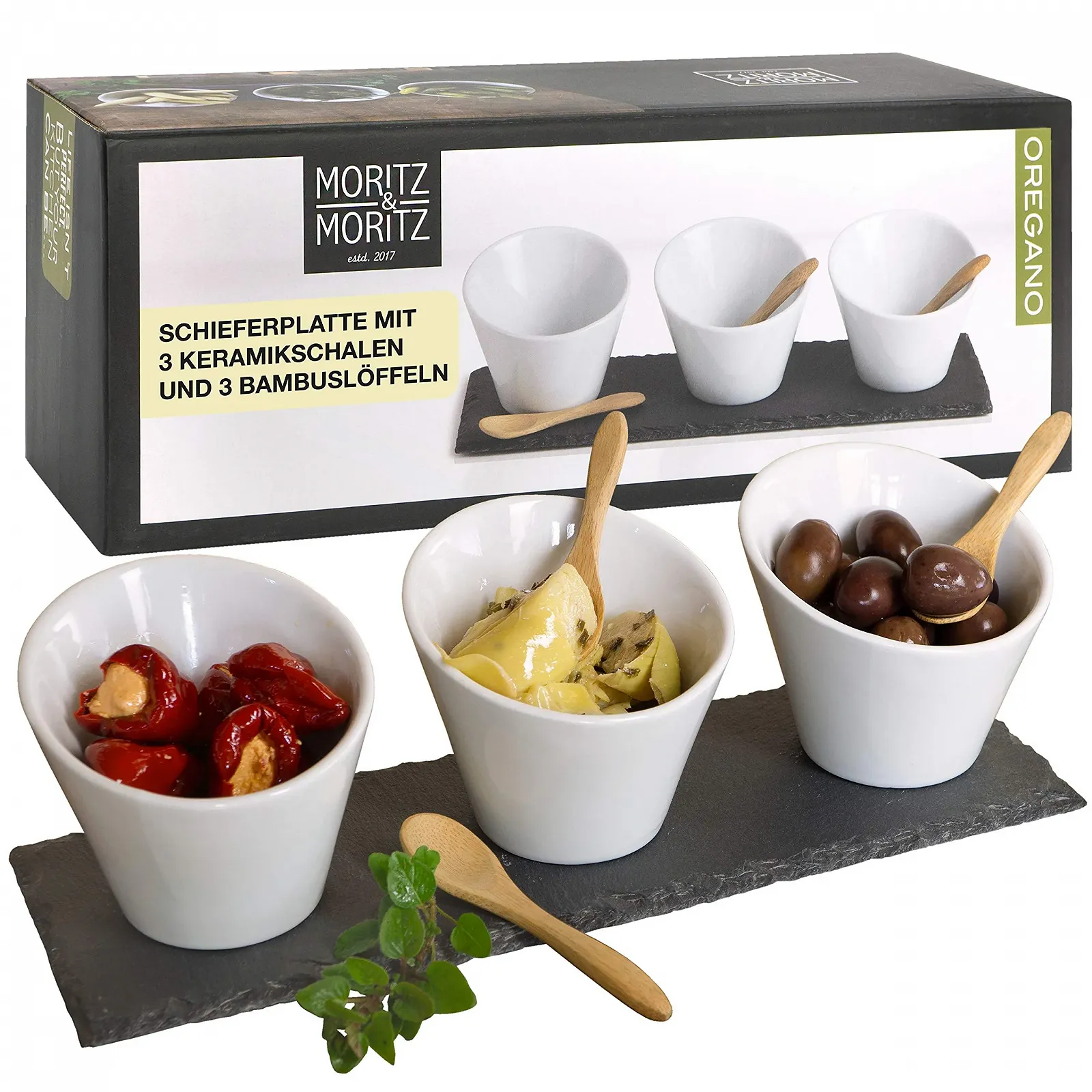 Миски для соуса Moritz & Moritz Oregano 3 шт. Белый, фото №1 Миски для соуса Moritz & Moritz Oregano 3 шт. Белый, фото №1