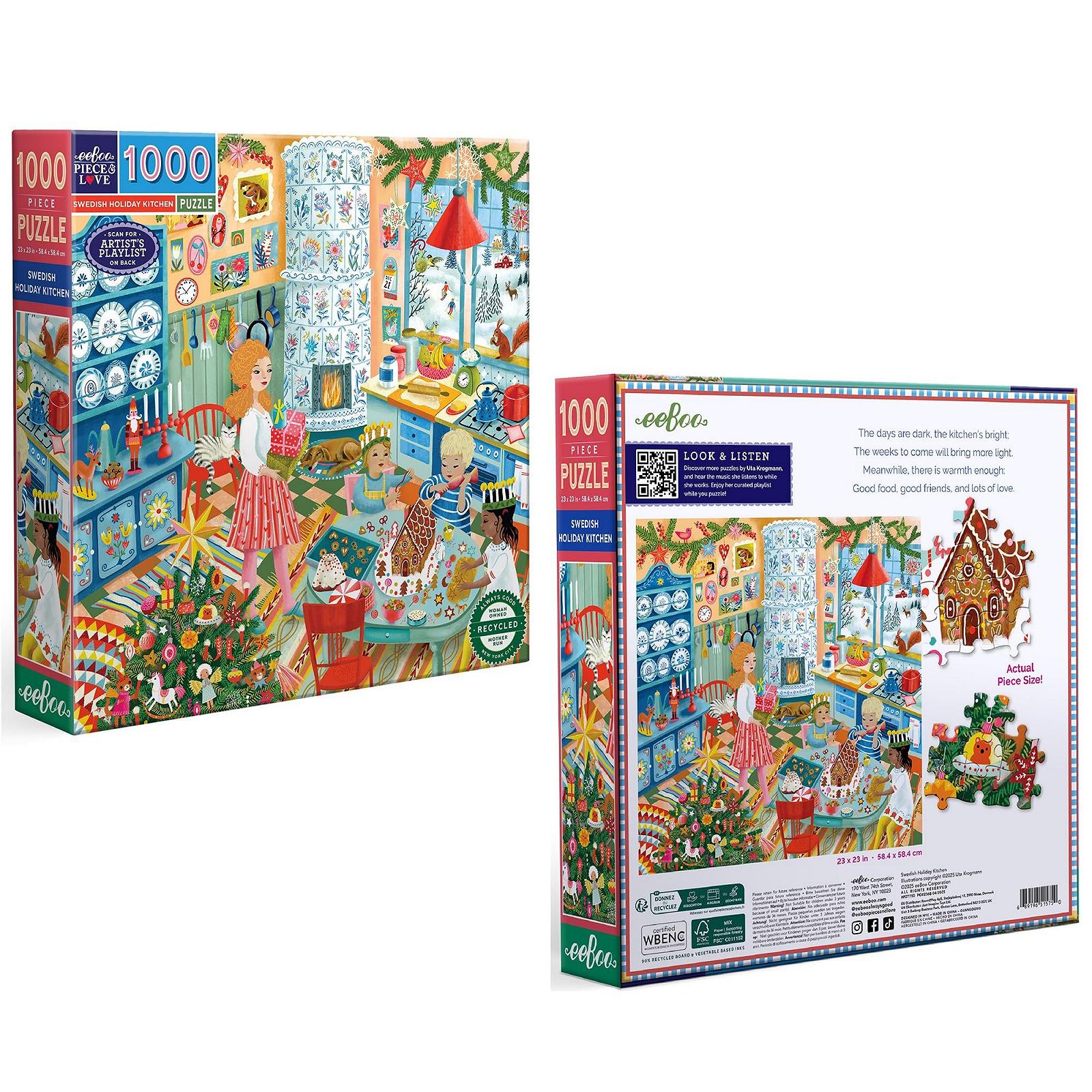 Пазл Eeboo Swedish Holiday Kitchen Шведская праздничная кухня 1000 элементов 58,5 x 58,5 см, фото №7