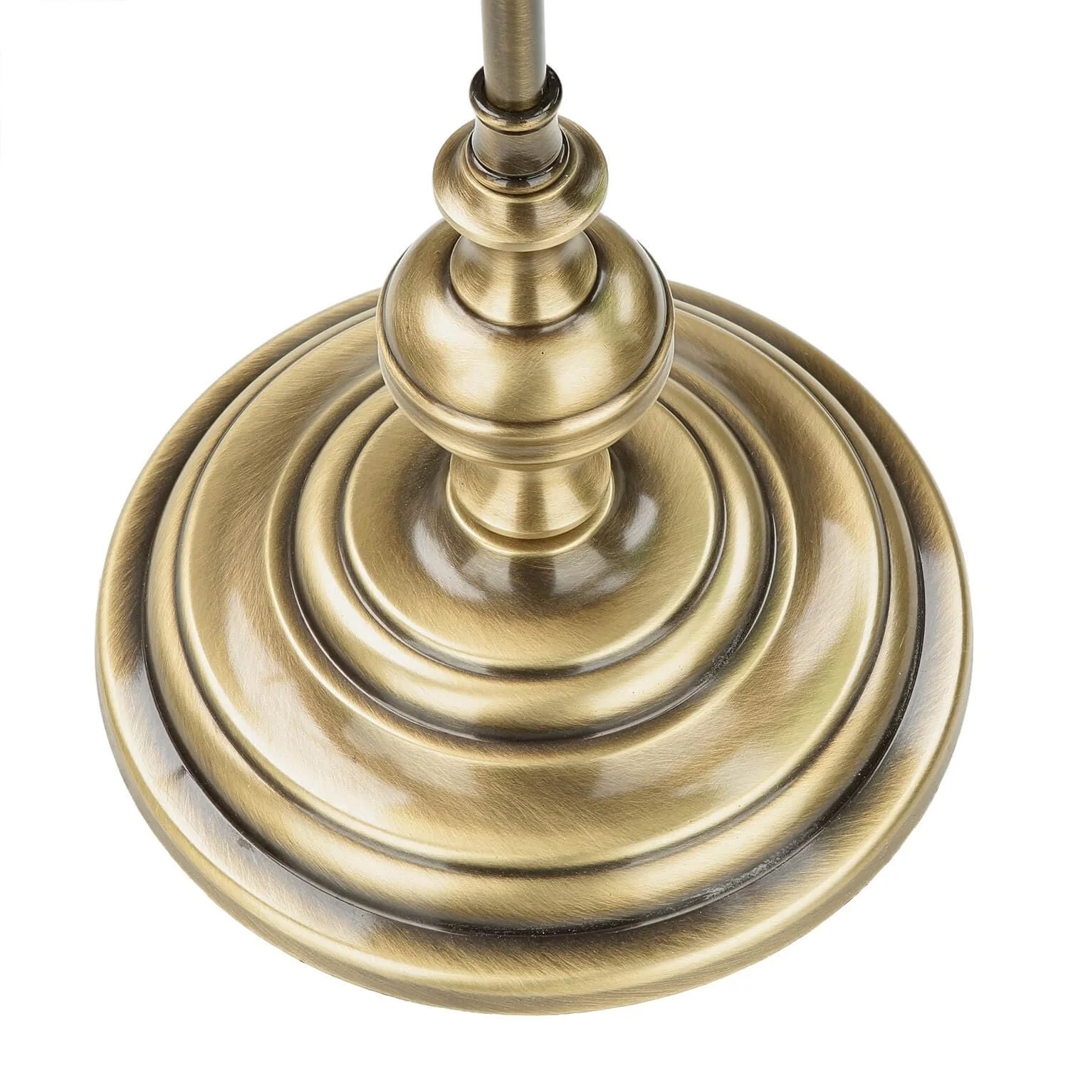 Настільна лампа Licht-Erlebnisse Banker Латунь Скляний плафон Регульована Бронза Зелена, фото №5