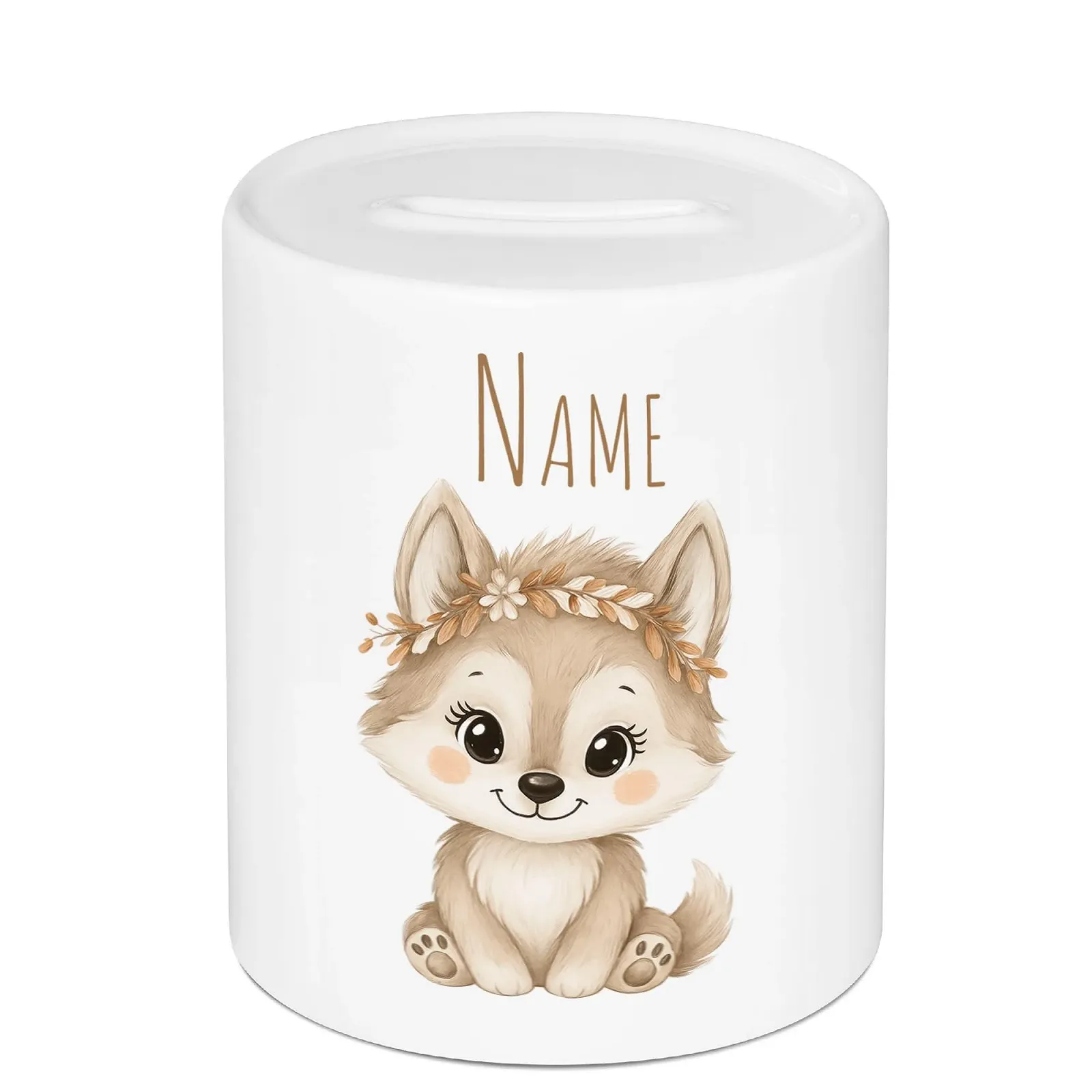 Скарбничка GRAZDesign Вовк Персоналізована Бохо, фото №1