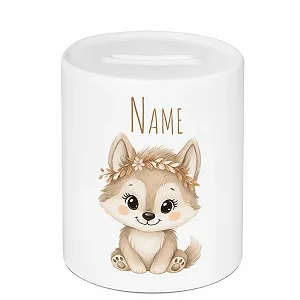 Скарбничка GRAZDesign Вовк Персоналізована Бохо - Фото 1