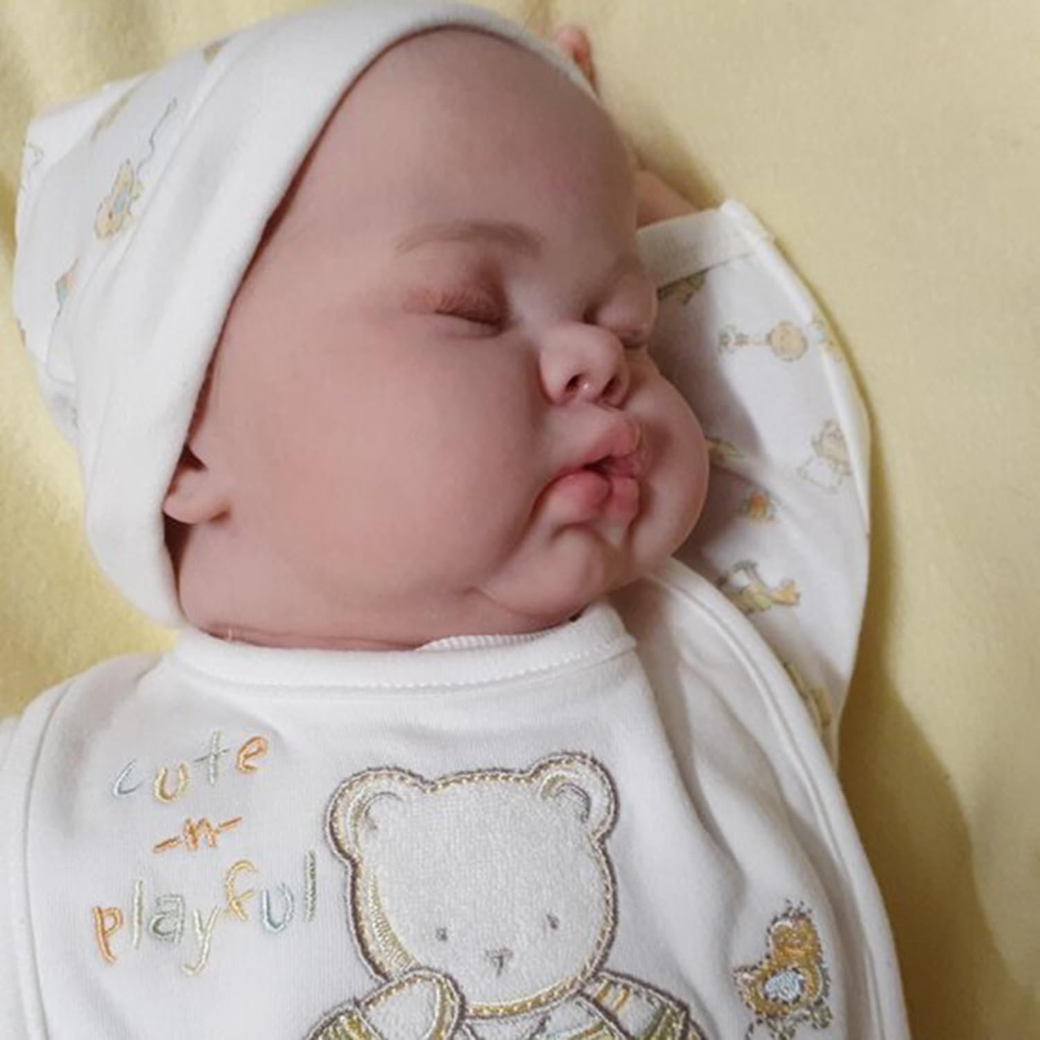 Кукла Zero pam Reborn Baby Boy 60 см Lifelike Baby Dolls Мягкое утяжеленное тканевое тело Закрытые глаза, фото №7