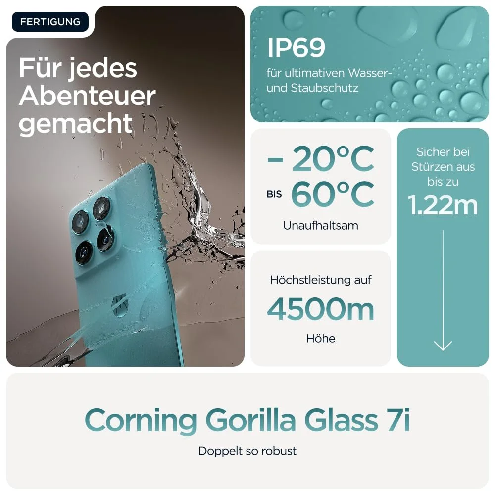 Смартфон Motorola Edge 60 Fusion Pantone Amazonite + Зарядное устройство Motorola 68W TurboPower, фото №5