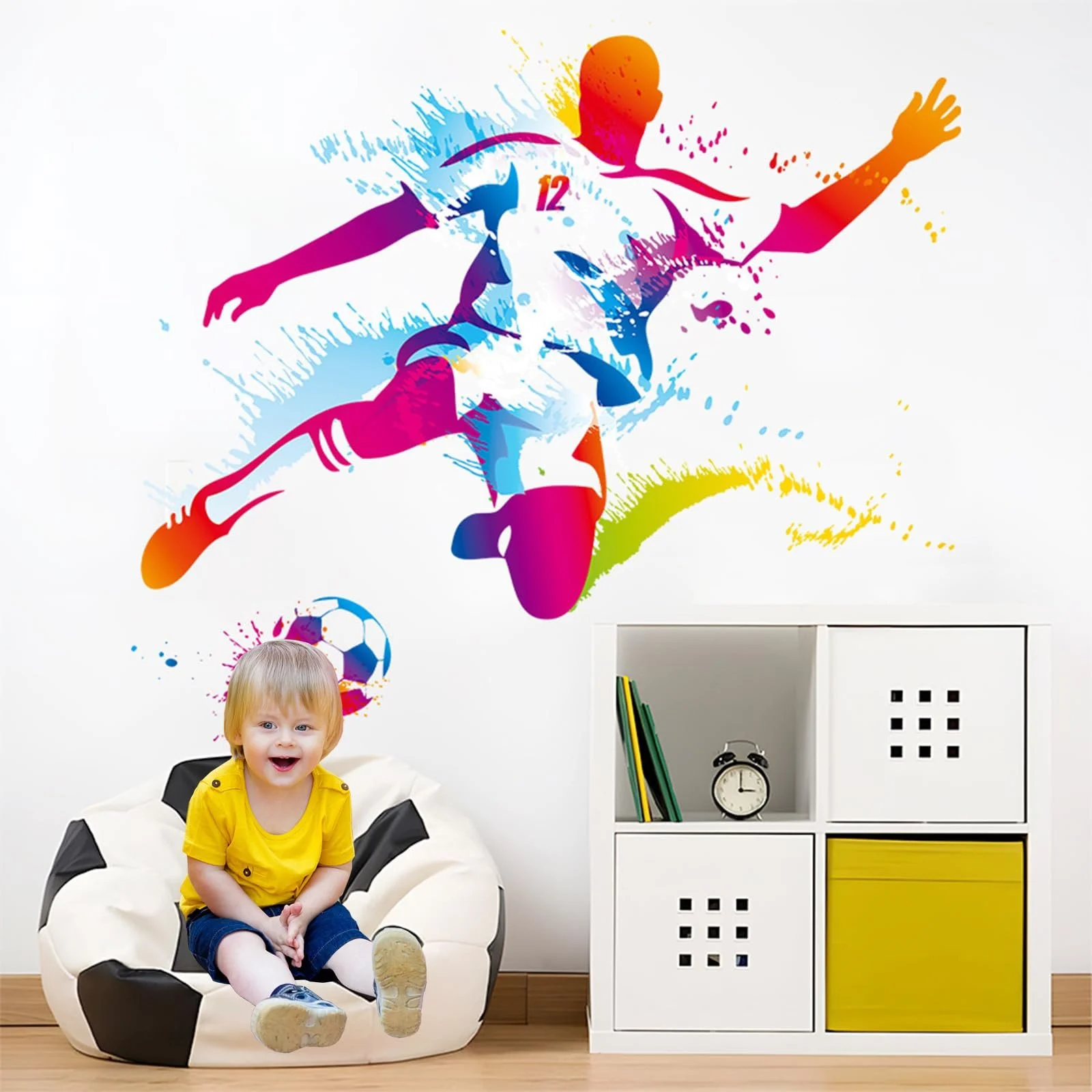 Набір наклейок на стіну Football Watercolour 40 x 50 см, фото №1