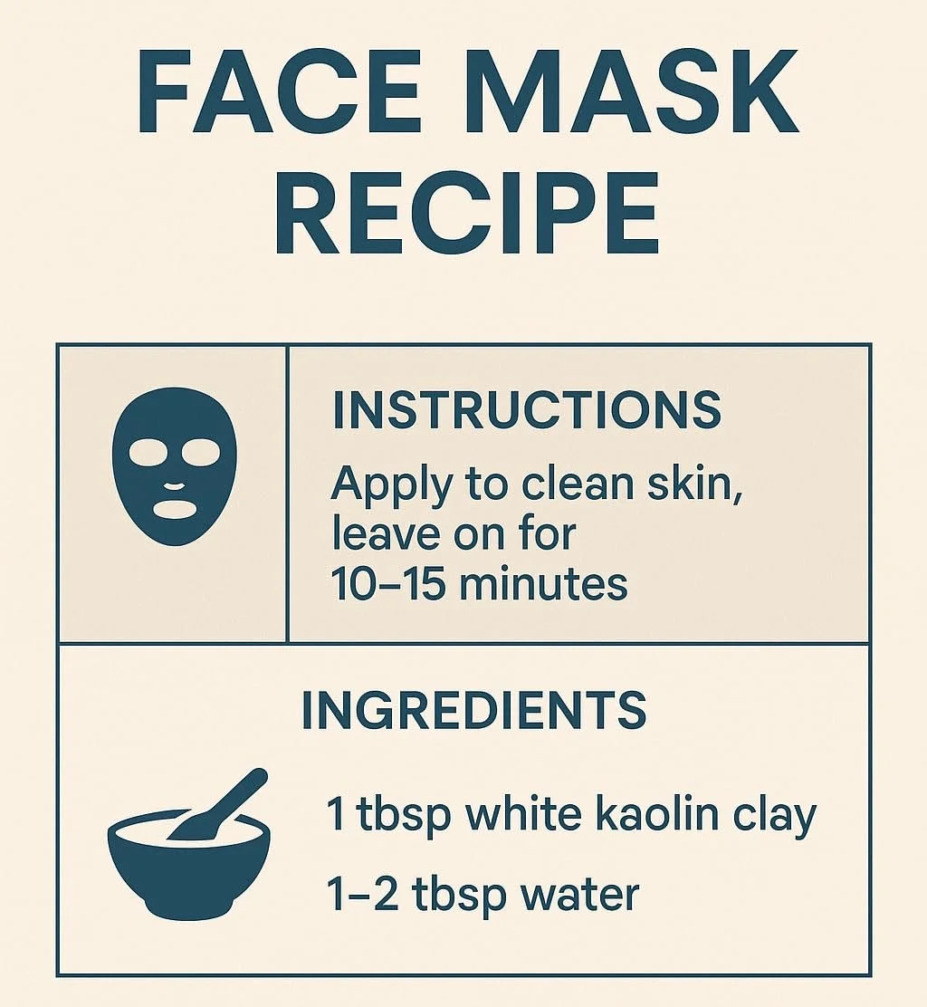 Глина Біла 100% Натуральна з Португалії 250г Косметичний Порошок для Догляду за Шкірою, Очищення, фото №3