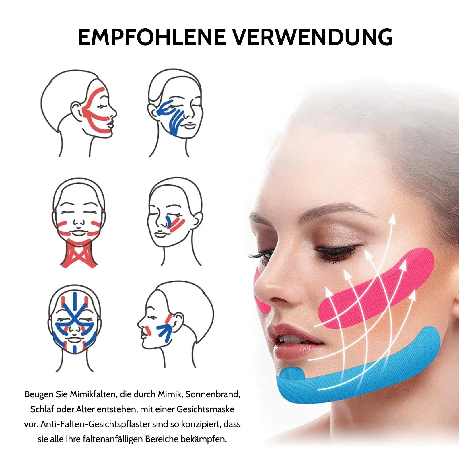 Стрічка для підтяжки обличчя Shefave, 3 рулони, фото №4