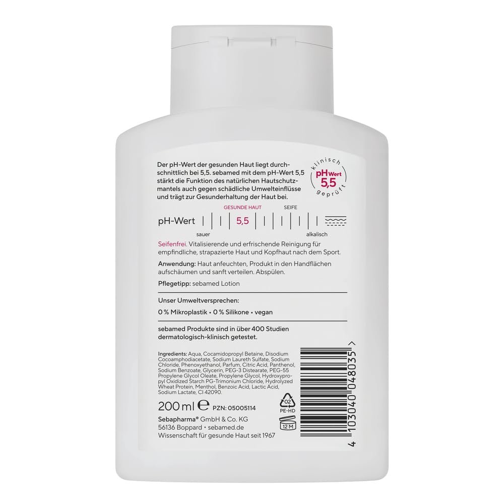 Гель для душа Sebamed Sport Shower 3 in 1 200 мл Body, Face and Hair, фото №2