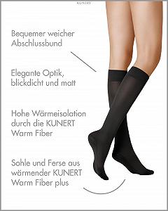 Жіночі гольфи KUNERT Warm Up 60 Термоізоляція 60 Denier synthetic.ua - Фото 1